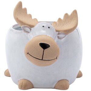 NWOT White Moose Planter